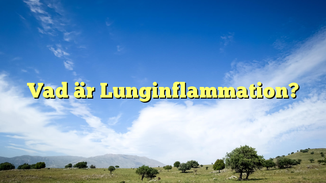 Vad är Lunginflammation?