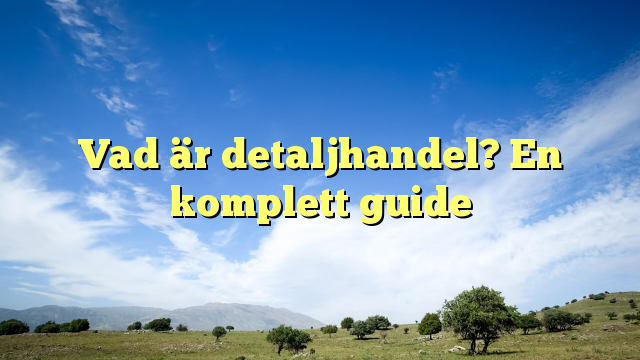 Vad är detaljhandel? En komplett guide